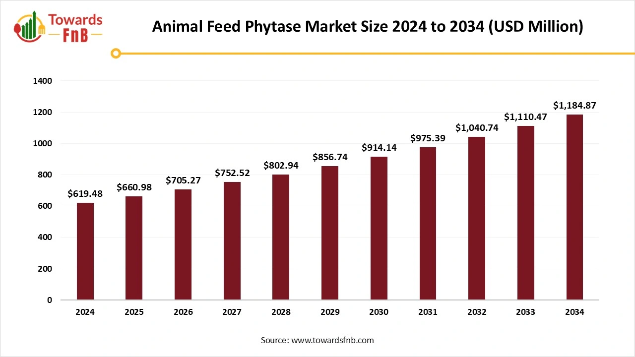 Animal Feed Phytase Market Size 2025 to 2034