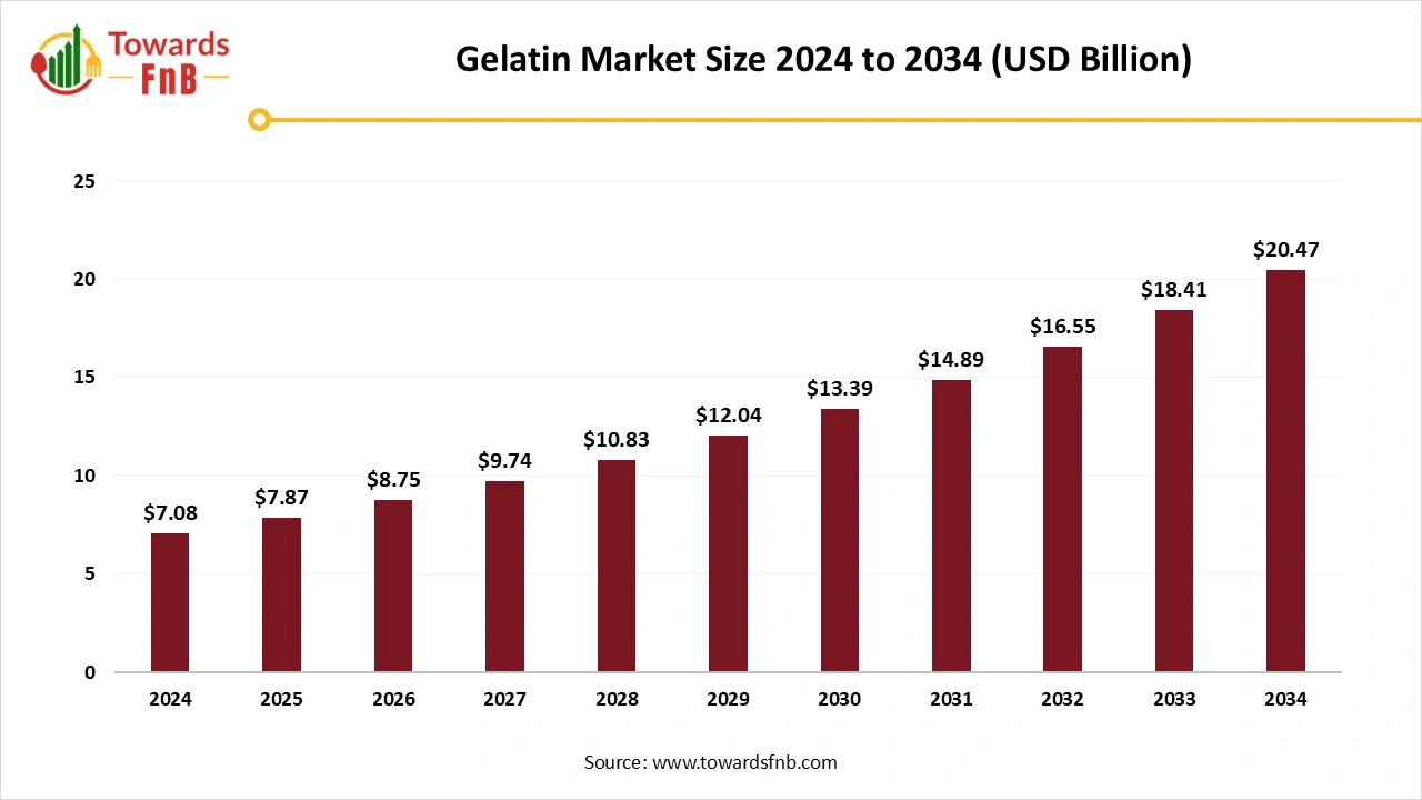 Gelatin Market Size 2025 to 2034