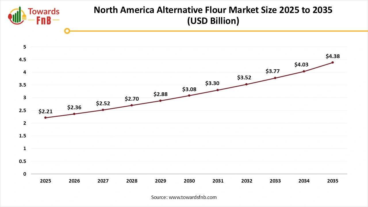 North America Alternative Flour Market Size 2025 to 2035