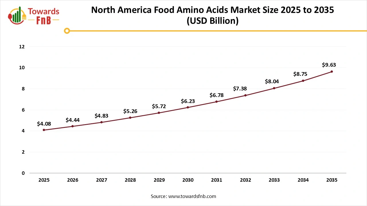 North America Food Amino Acids Market Size 2025 to 2035 North America Food Amino Acids Market Size 2025 to 2035