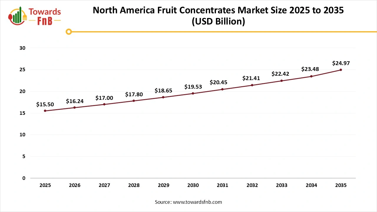 North America Fruit Concentrates Market Size 2025 to 2035