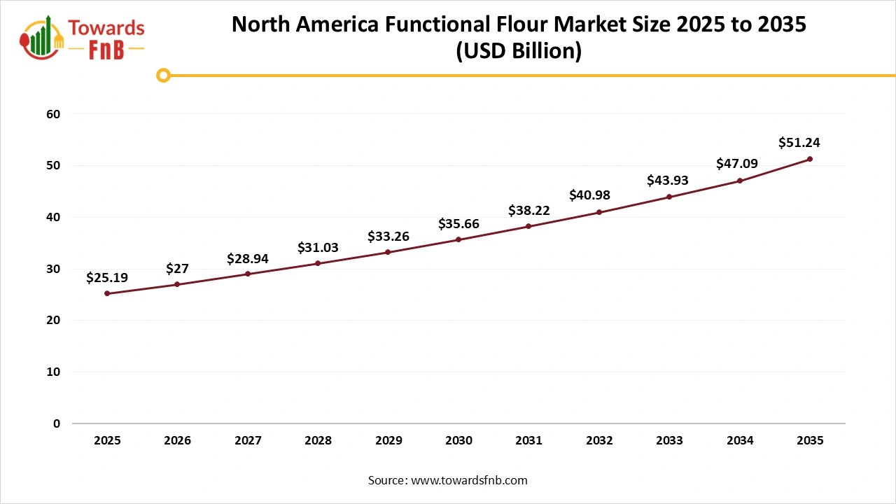 North America Functional Flour Market Size 2025 to 2035