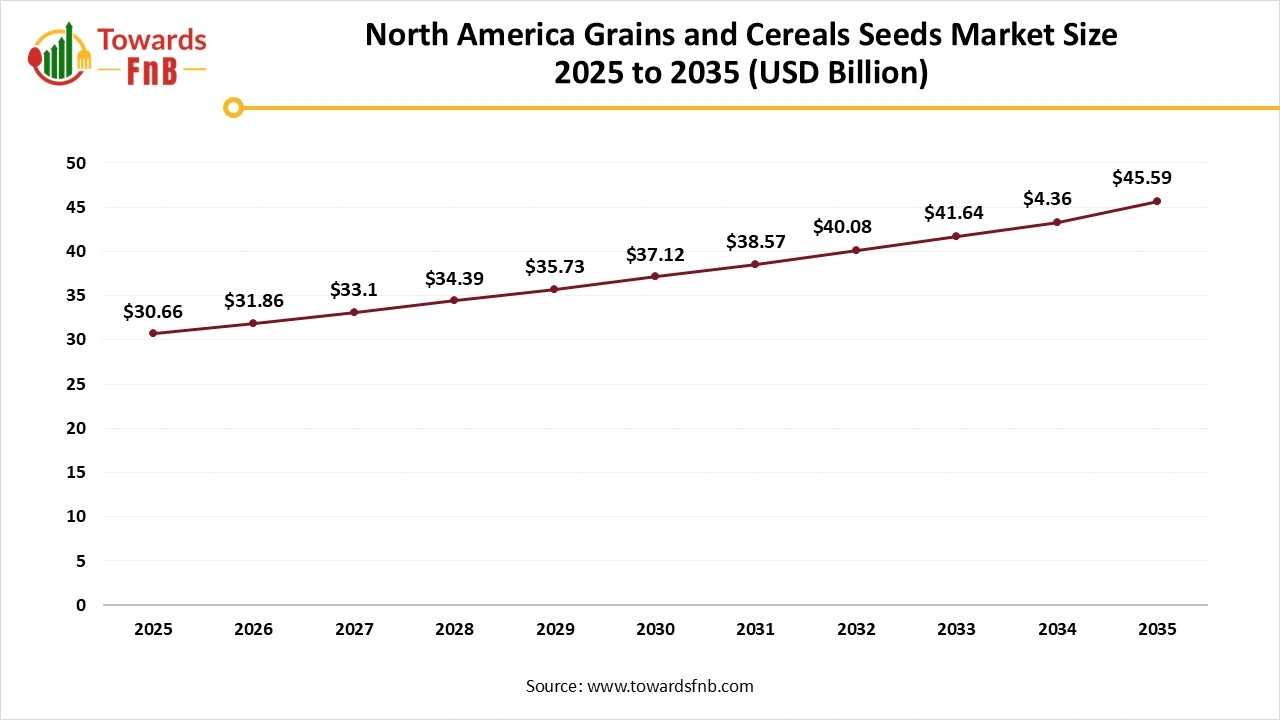 North America Grain and Cereals Seeds Market Size 2025 to 2035 North America Grain and Cereals Seeds Market Size 2025 to 2035