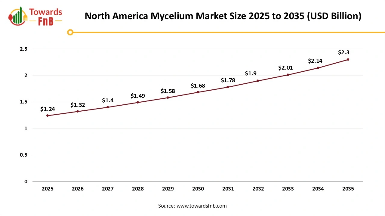 North America Mycelium Market Size 2025 to 2035 North America Mycelium Market Size 2025 to 2035