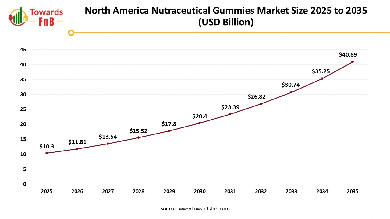 North America Nutraceutical Gummies Market Size 2025 to 2035 North America Nutraceutical Gummies Market Size 2025 to 2035